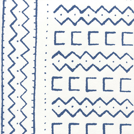 Buy AP980-08 Beau Rivage Navy on White by Quadrille Wallpaper