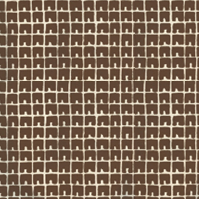 Sample 4045-01WP Fez Ii, Brown on Off White by Quadrille Wallpaper