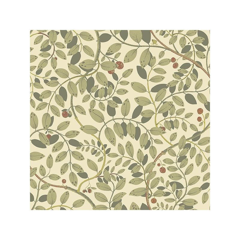 Sample 2932-65107 Lina, Kirke Green Leafy Vines  by A-Street Prints Wallpaper