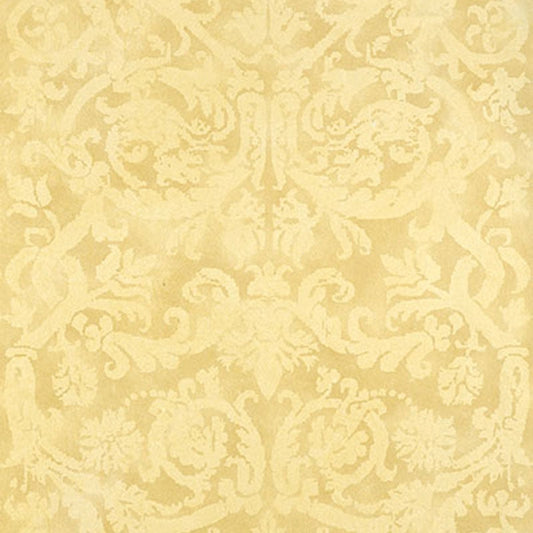 Buy 529111 Pontine Damask Soft Gold Schumacher Wallpaper