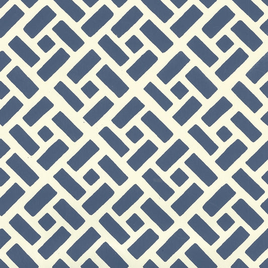 Shop 2220-10WP Edo Navy on Off White by Quadrille Wallpaper