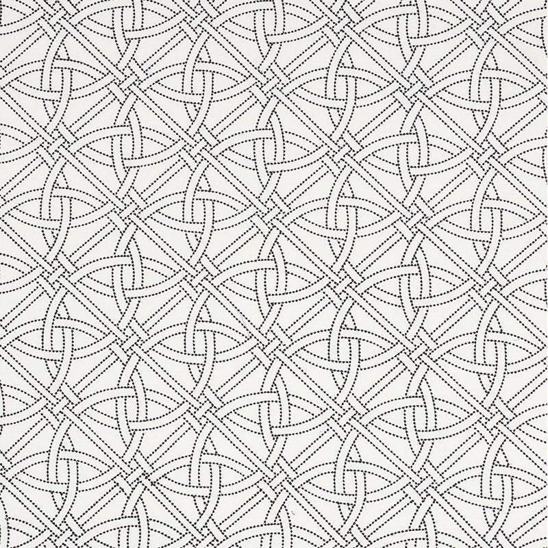 Purchase sample of 55695 Durance Embroidery, Black & White by Schumacher Fabric