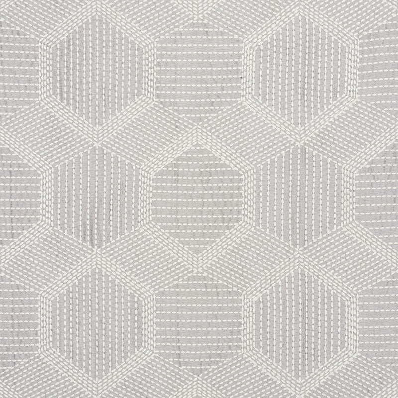 Purchase sample of 73201 Tortuga Embroidery, Grey by Schumacher Fabric