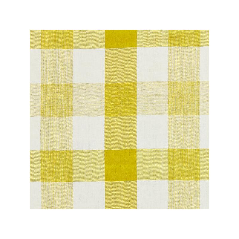 Sample 27135-003 Westport Linen Plaid, Citron - Scalamandre Fabric (SC 000327135)