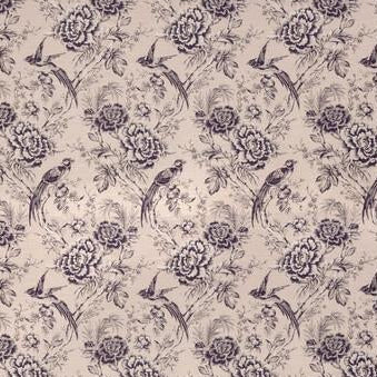 View F1429/01 Avium Blush/Damson Botanical by Clarke And Clarke Fabric