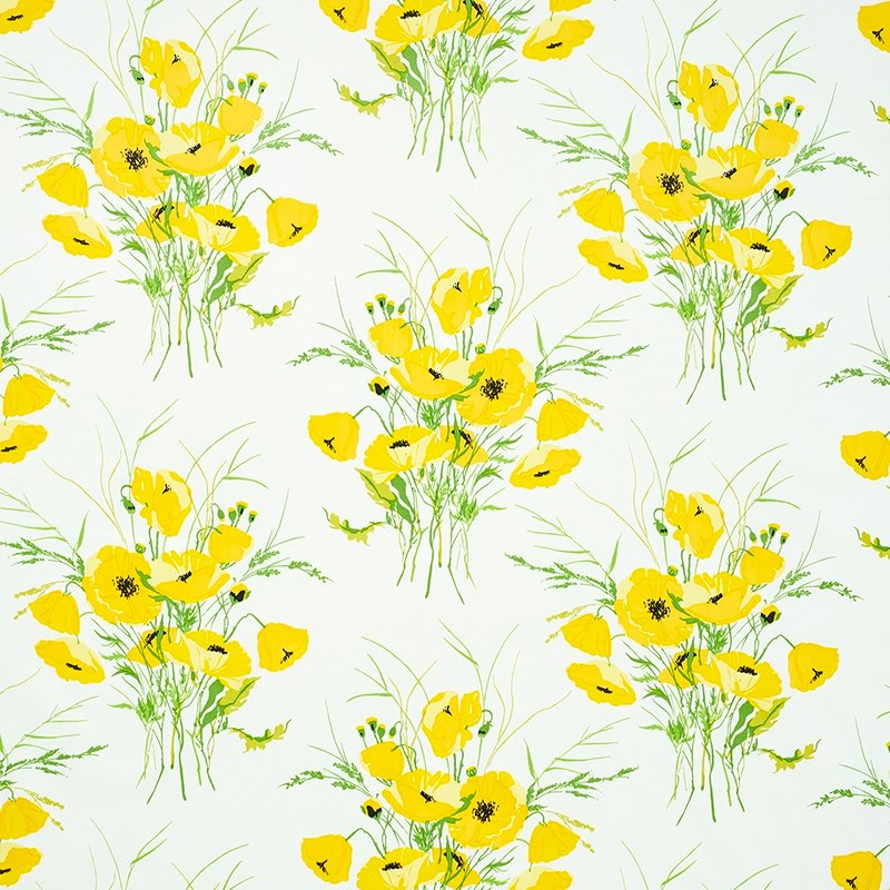 Purchase sample of 179060 Joni Chintz, Yellow by Schumacher Fabric