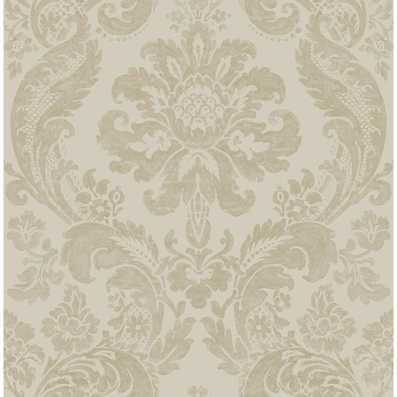 Sample 2763-87314 Moonlight, Khaki Damasks by A-Street Prints Wallpaper
