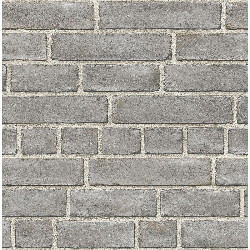Sample 2922-24050 Trilogy, Fa?ade Grey Brick by A-Street Prints Wallpaper