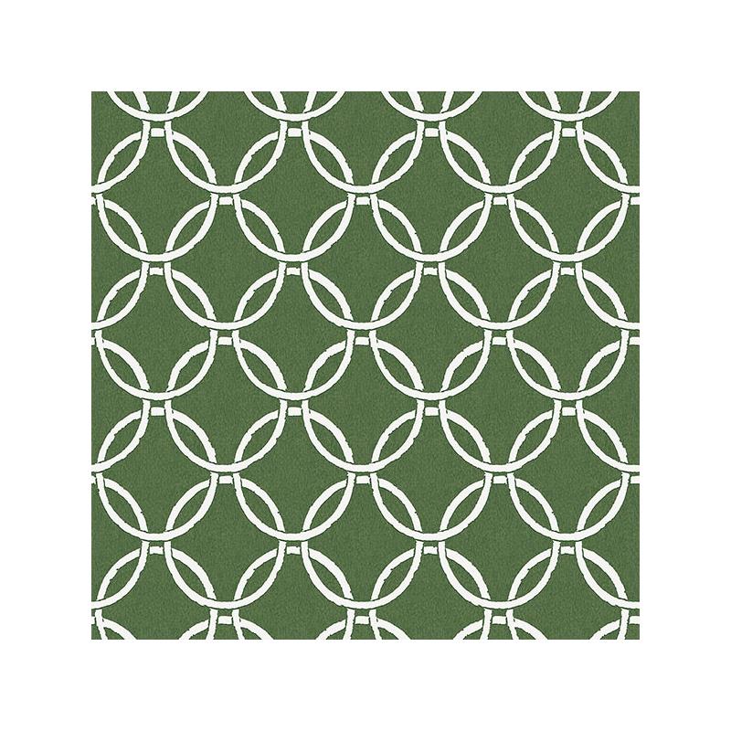 Sample 3122-11004 Flora and Fauna Quelala Green Ring Ogee by Chesapeake Wallpaper