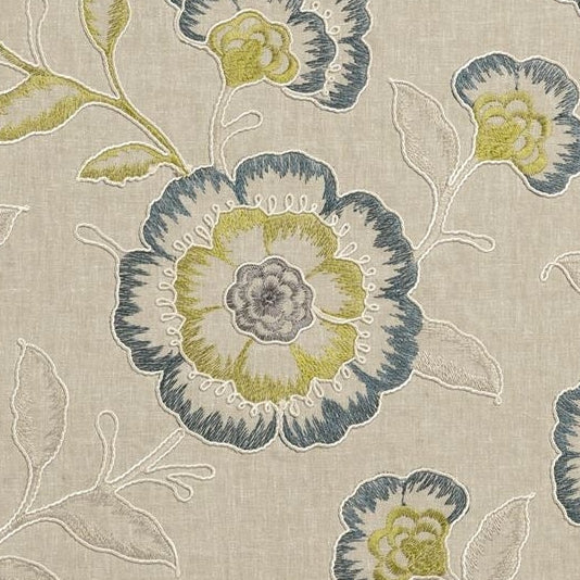 Buy F0940-06 Richmond Teal/Acacia by Clarke And Clarke Fabric