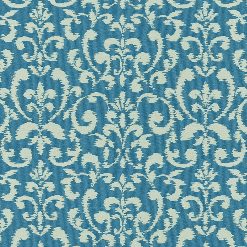 Buy F4162 Seaside Blue Damask Greenhouse Fabric