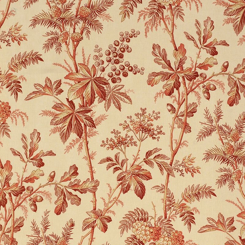 Purchase sample of 174112 Brantwood Vine, Currant by Schumacher Fabric