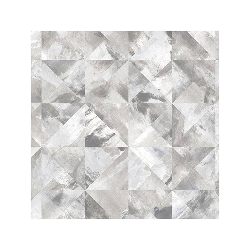 Sample FW36818 Fresh Watercolors, Grey Mosaic Wallpaper in shades of Grey by Norwall