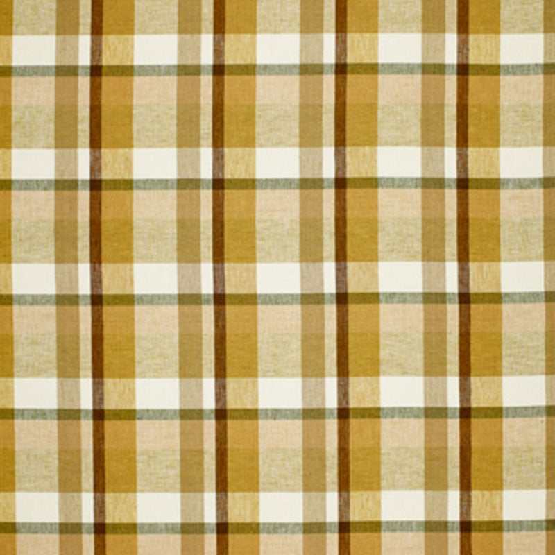 Purchase sample of 3484001 Augusta Linen Plaid, Sand Dune by Schumacher Fabric