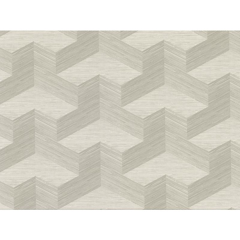 Sample 2829-82053 Fibers,  Y Knot Light Grey Geometric Texture Wallpaper by A Street Prints