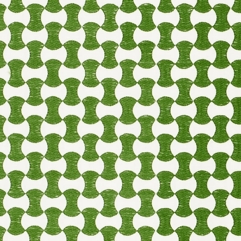 Looking 70375 Nolita Embroidery Green by Schumacher Fabric