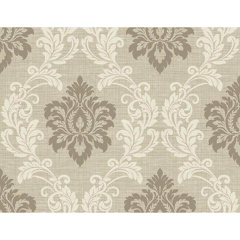 Sample 2765-BW40105 GeoTex, Adela Neutral Twill Damask by Kenneth James Wallpaper