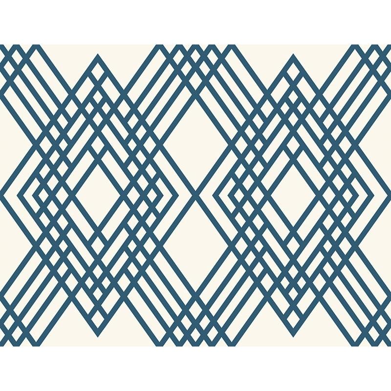 Sample TA21302 Tortuga, Blue, Lattice by Seabrook Wallpaper