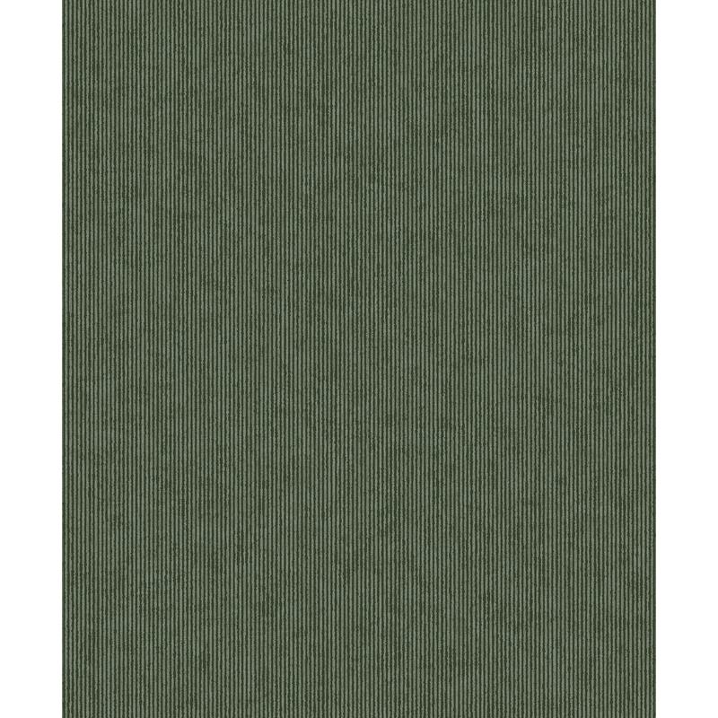 Sample 307322 Museum, Leonardo Dark Green Flock Stripe Wallpaper by Eijffinger