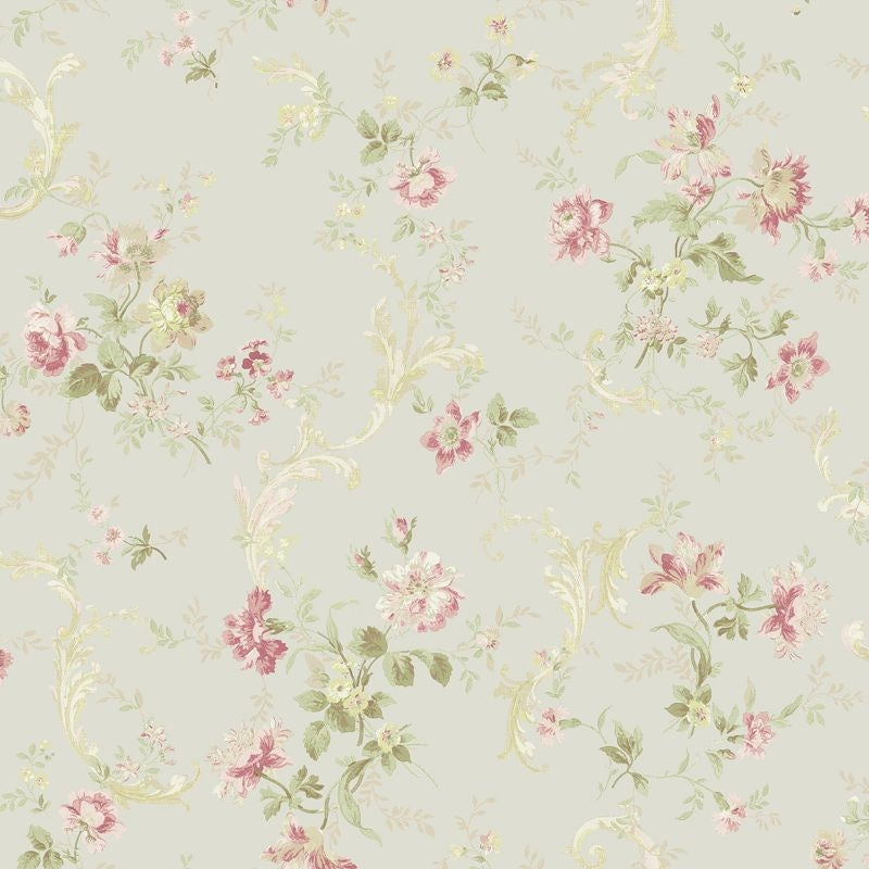 Sample FG70508 Flora Florals With Scroll Wallquest