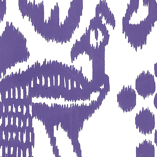 Buy 2435-40WP Bali Ii Purple on Off White by Quadrille Wallpaper