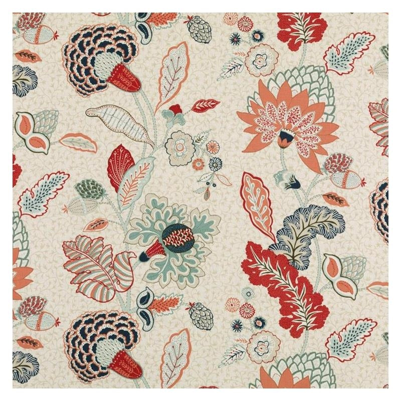 21085-223 | Mint/Red - Duralee Fabric