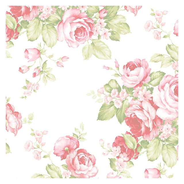 Select AB27612 Flourish (Abby Rose 4) Pink Grand Floral Wallpaper by Norwall Wallpaper
