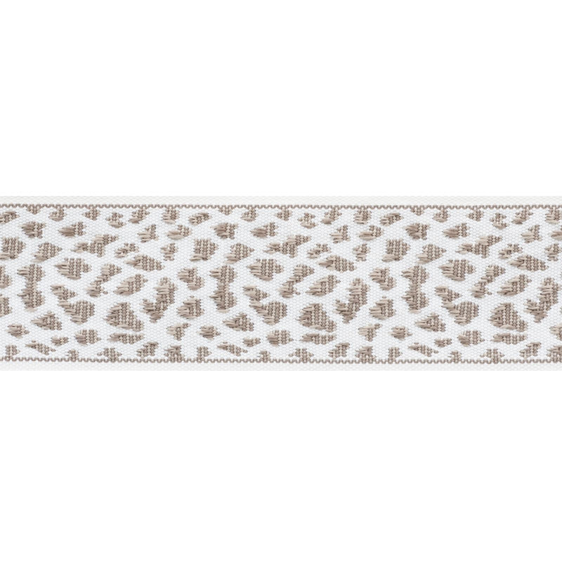 75854 | Leopard Tape, Taupe - Schumacher Fabric