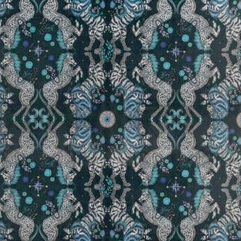 Shop F1474/02 Caspian Velvet Navy Animal/Insect by Clarke And Clarke Fabric