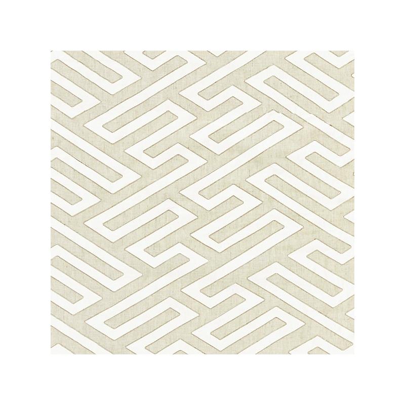 Sample 27218-001 Canton Fret Applique, Linen - Scalamandre Fabric (SC 000127218)