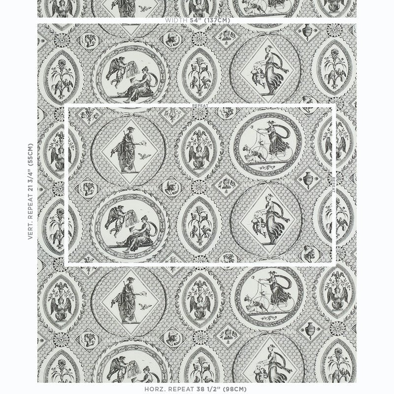 Buy 179561 Les Scenes Contemporaines Black Schumacher Fabric