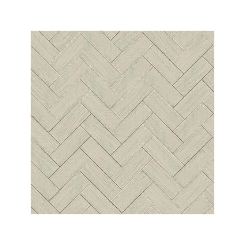 Sample 3123-10104 Homestead, Kaliko Green Wood Herringbone by Chesapeake Wallpaper