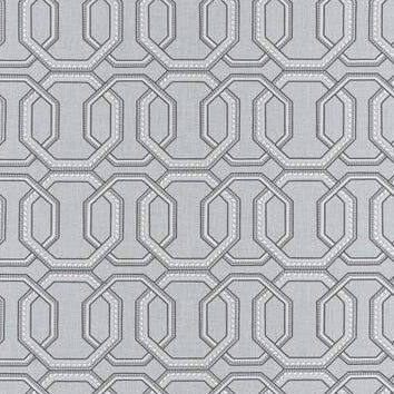 Find F1451/01 Repeat Charcoal Geometric by Clarke And Clarke Fabric