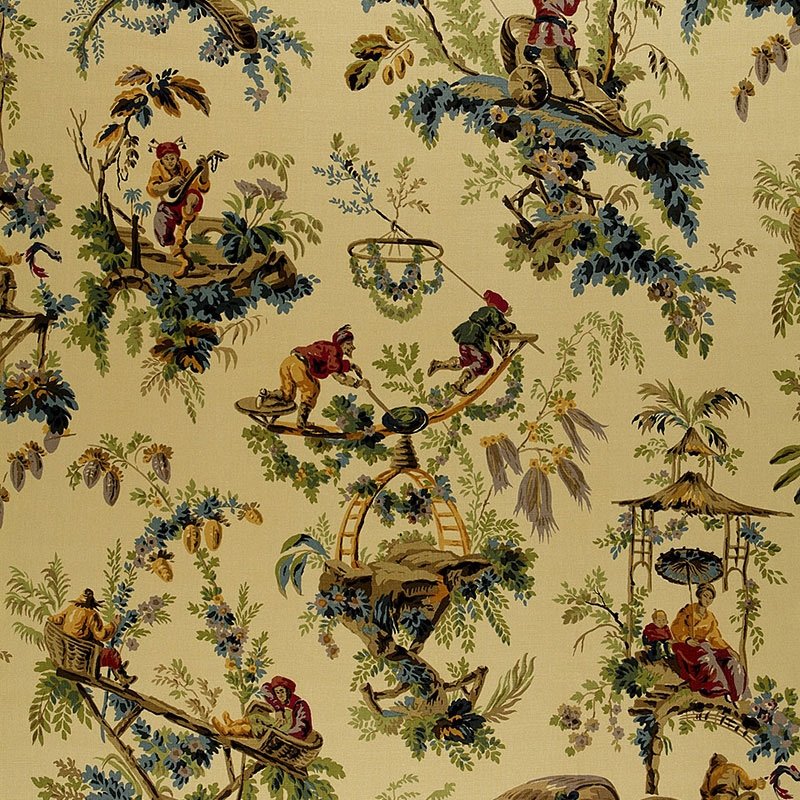 Purchase sample of 172850 Plaisirs De La Chine, Document by Schumacher Fabric
