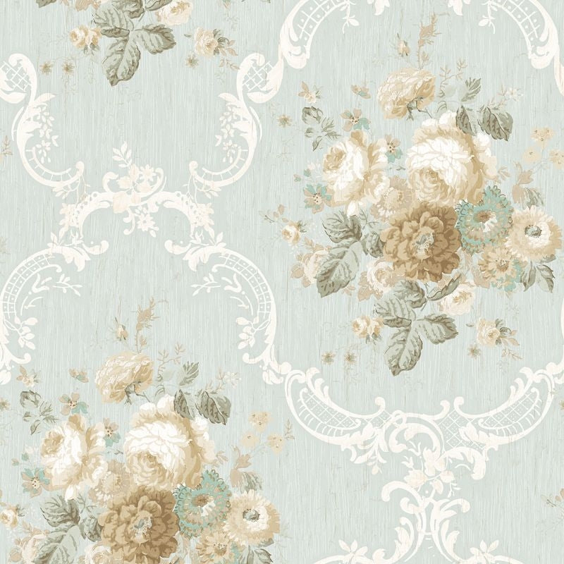 Sample FS50002 Spring Garden Floral Bouquet Wallquest