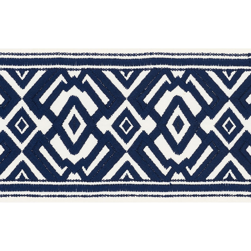 70664 | Avalon Tape, Blue - Schumacher Fabric