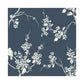 Sample SS2592 Silhouettes, Imperial Blossoms Branch Navy York Wallpaper
