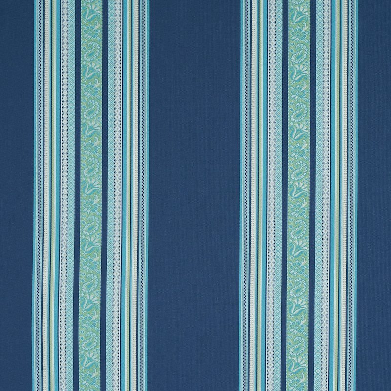 Purchase sample of 78602 Markova Stripe, Navy by Schumacher Fabric