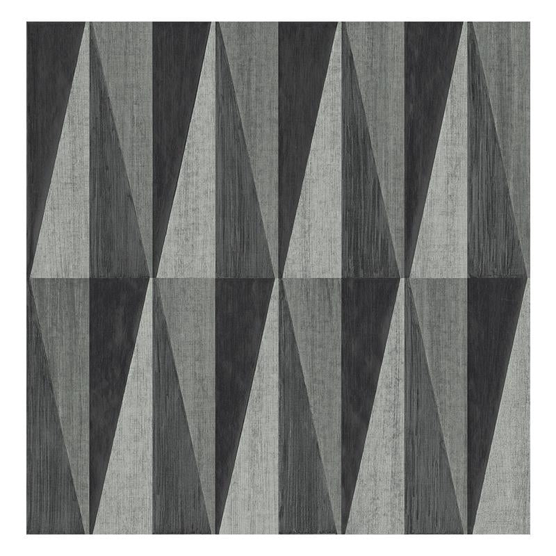 Sample Carl Robinson  CR60500, Newbury color Black  Geometric Wallpaper