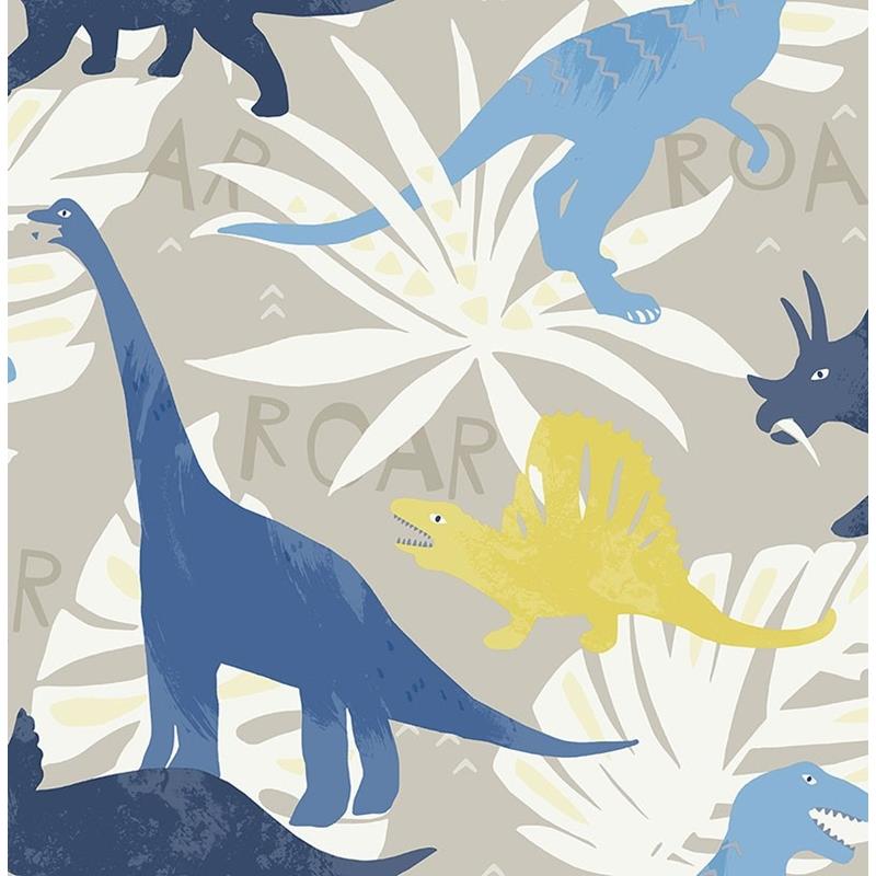 Looking FA40002 Playdate Adventure Blue Dinosaurs by Seabrook Wallpaper