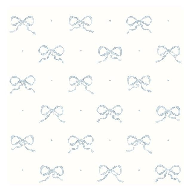 Buy AST4356 Erin Gates Emma Blue Heather Large Bow Wallpaper Blue Heather A-Street Prints Wallpaper