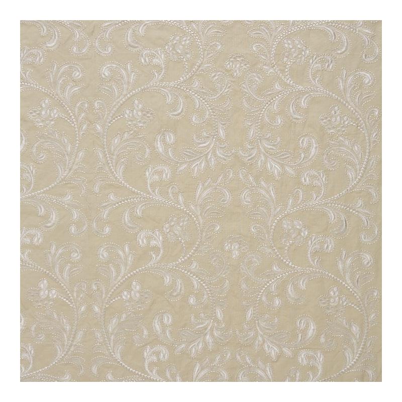 Sample 27029-002 Chiara Embroidery, Pearl Grey by Scalamandre Fabric (SC 000227029)