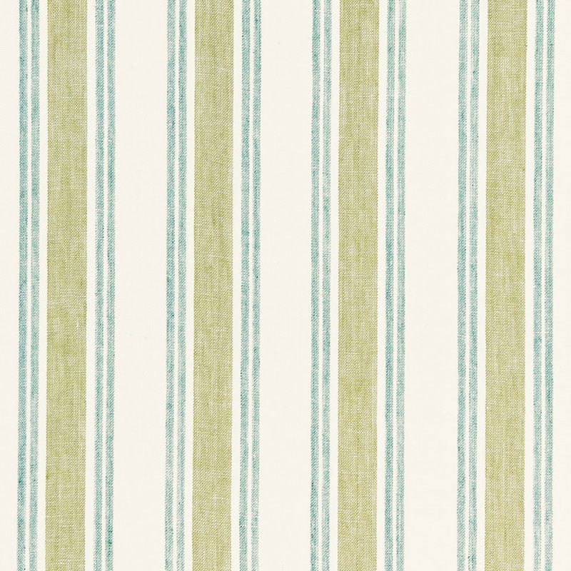 Acquire 3485000 Leah Linen Stripe Sea Grass by Schumacher Fabric