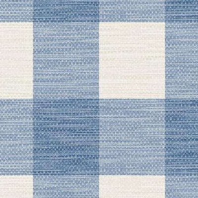 Looking LN10802 Luxe Retreat Rugby Gingham Blue by Seabrook Wallpaper