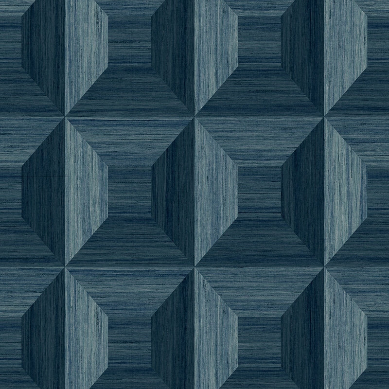 Sample TC70602 More Textures, Squared Away Geometric Blue Seabrook Wallpaper