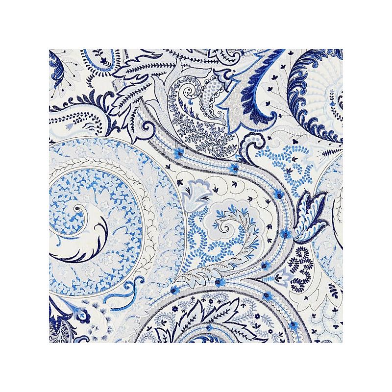 Purchase 27124-002 Malabar Paisley Embroidery Porcelain by Scalamandre Fabric