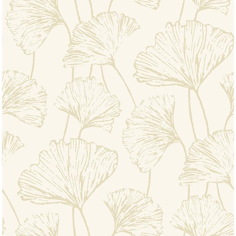 Sample 2764-24316 Reverie Gold Ginkgo Mistral by A-Street Prints