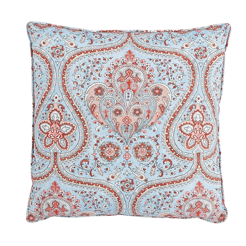 So8025006 Bensley Boucle 22" Pillow Blues By Schumacher Furniture and Accessories 1,So8025006 Bensley Boucle 22" Pillow Blues By Schumacher Furniture and Accessories 2