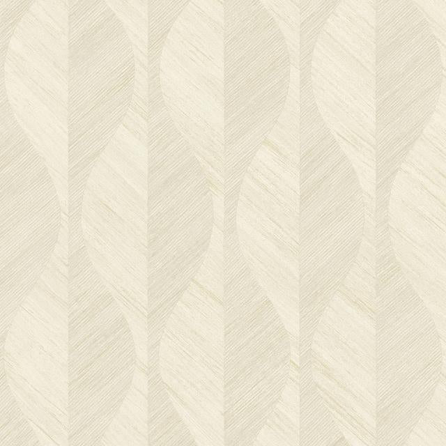 Looking 4025-82507 Radiance Oresome Cream Ogee Wallpaper Cream by Advantage