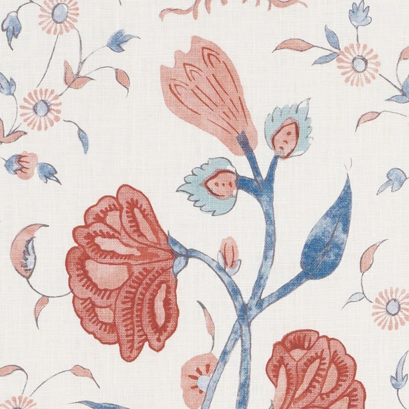 Order 178330 Khilana Floral Delft Rose Schumacher Fabric